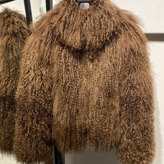 Couture Mongolian Curly Shearling Jacket