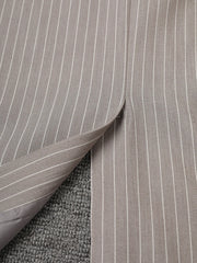 Elegant Pinstripe Lace Blazer