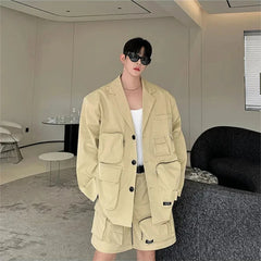 Men's Cargo Oversized Fit 2-Piece Outfit Set