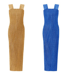 2-Piece Plissé Cape Dress