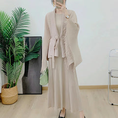 Truly Pleated Midi Dress & Jacket Matching Set