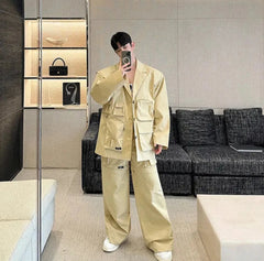 Men's Cargo Oversized Fit 2-Piece Outfit Set