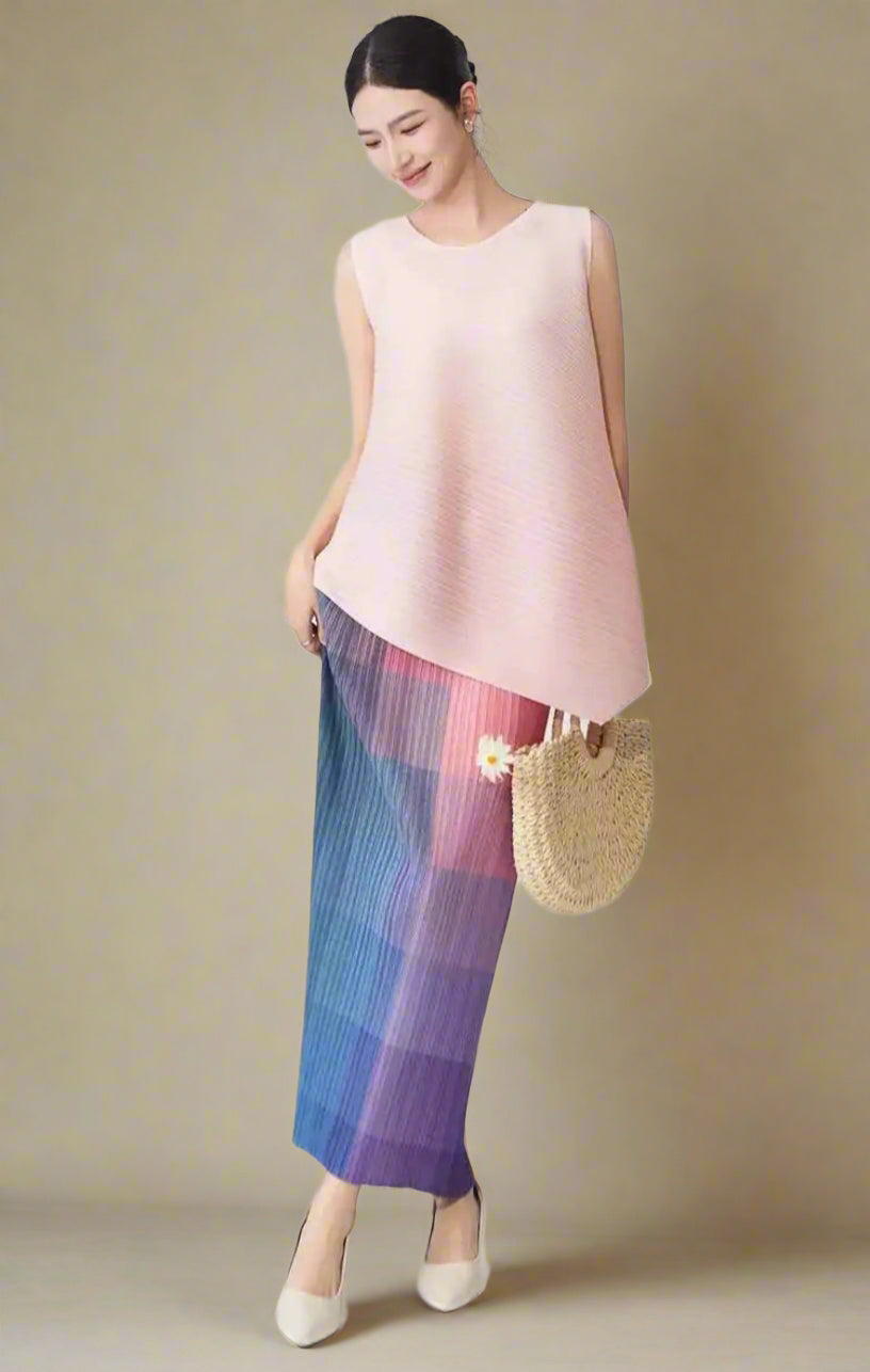 Truly Plissé Lightweight Top & Skirt