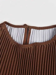 Elegant Kaftan Pleated Resort Dress