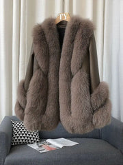 Women's Genuine Fox Fur Coat