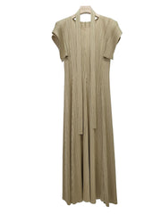 Luxe Plisse Glam Sleeve Dress