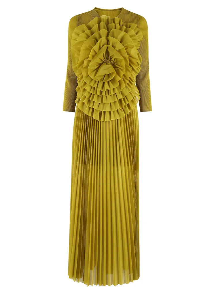 Truly Pleated Floral Top & Skirt