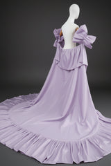 Off-The-Shoulder Taffeta Cape