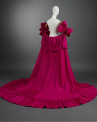 Off-The-Shoulder Taffeta Cape