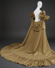 Off-The-Shoulder Taffeta Cape