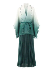 Chic Pleated Modest Skirt Set