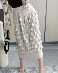 Elegant Bubble  Pleats Skirt