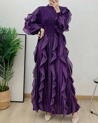 Luxurious Plissé Ruffles Dress