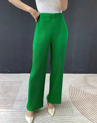 Luxury Plissé Straight Pants