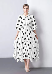 Everyday Plissé Polka Dot Dress