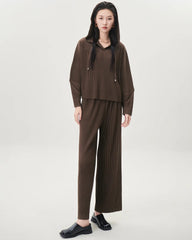Luxury Casual Travel Pleated Set