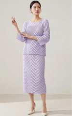 Luxury Two-Piece Pleated Set