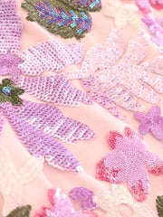 Luxury Floral Sequin Skirt