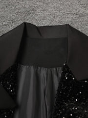 Velvet Sequin Boyfriend Blazer