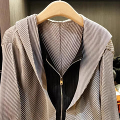Truly Pleated Zip-Up Jacket