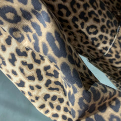 Women's Leopard Sheepskin Fox Fur Coat
