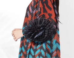 Luxury Geometric Plissé  Dress