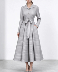 Luxury Plisse Midi Oversized Dress