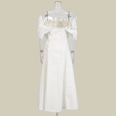 Luxury Off-Shoulder 3D Bloom Dress