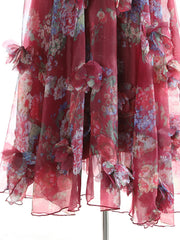 Floral Appliqué Pull-On Skirt