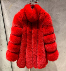 Women's Genuine Fox Fur Coat
