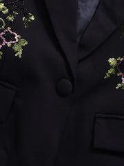 Luxury Floral & Sequin Blazer