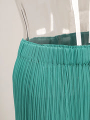 Truly Plisse Wide-Leg Pants