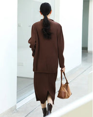 Pleated Mock-Neck Top