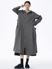 Oversized Hooded Jacket - Japanese Avant-Garde