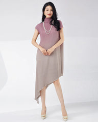 Asymmetrical Pleated Dress