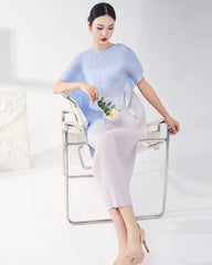 Travel Plissé Ombre Dress