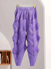 Luxury Unique Pleats Cropped Pants
