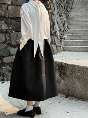 Luxury Minimalist A-Line Skirt