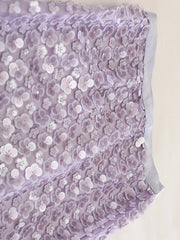 Floral Sequin Pull-On Midi Skirt