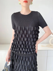 Truly Plissé Bubble Top & Skirt Set