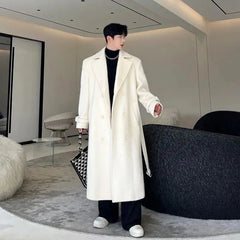 Men's Luxe Wool Blend Long Coat