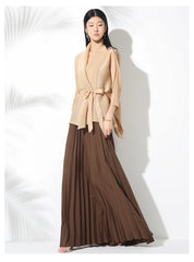 Co-ords Pleated Wrap Top & Pull-On Maxi Skirt