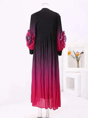 Truly Pleated Sleeveless Dress & Coat