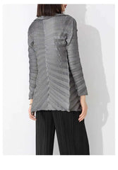 Luxury Plissé Pleat Cardigan