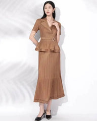 Couture Pleated Skirt Set