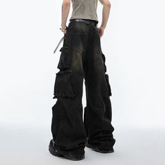 Men's Signature Vintage Distressed Cargo Jeans