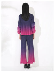 Luxe Japanese Pleated Two-Piece Set
