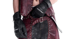 Men's 2 Piece Studded Western Faux Leather Vest & Pants Set