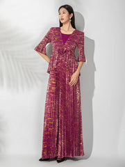 Luxe Pleated Ruffle Dress