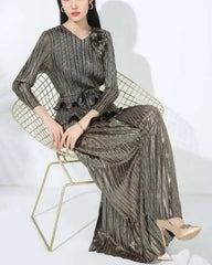 Luxury Formal Pleated Pants Set